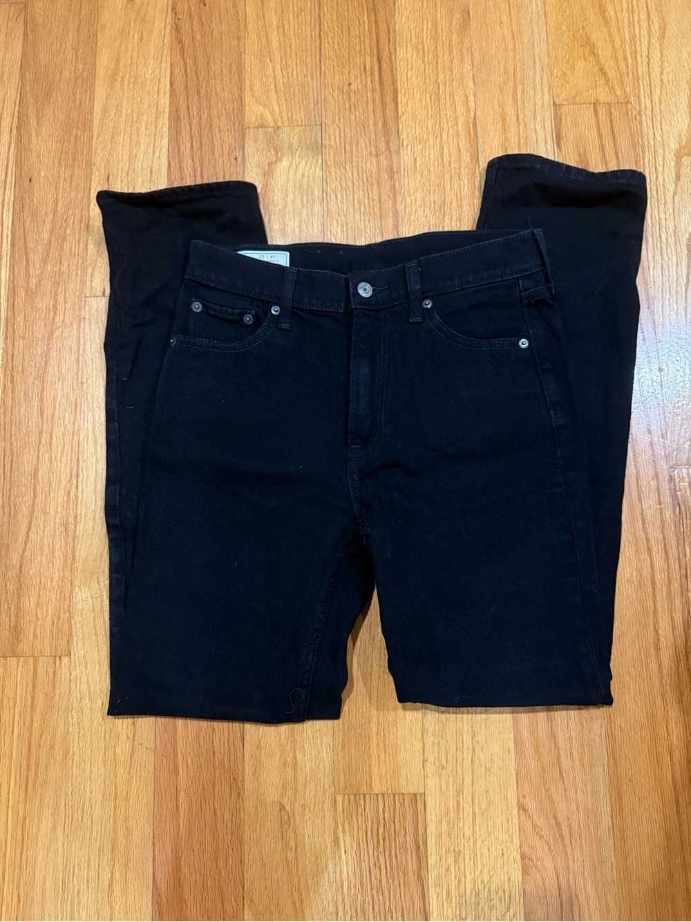 Gap '90s Straight High-Rise Black Denim Jeans - Size 27 / 4R